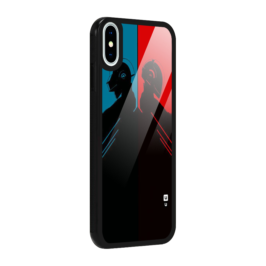 Fight Colours Glass Back Case for iPhone X