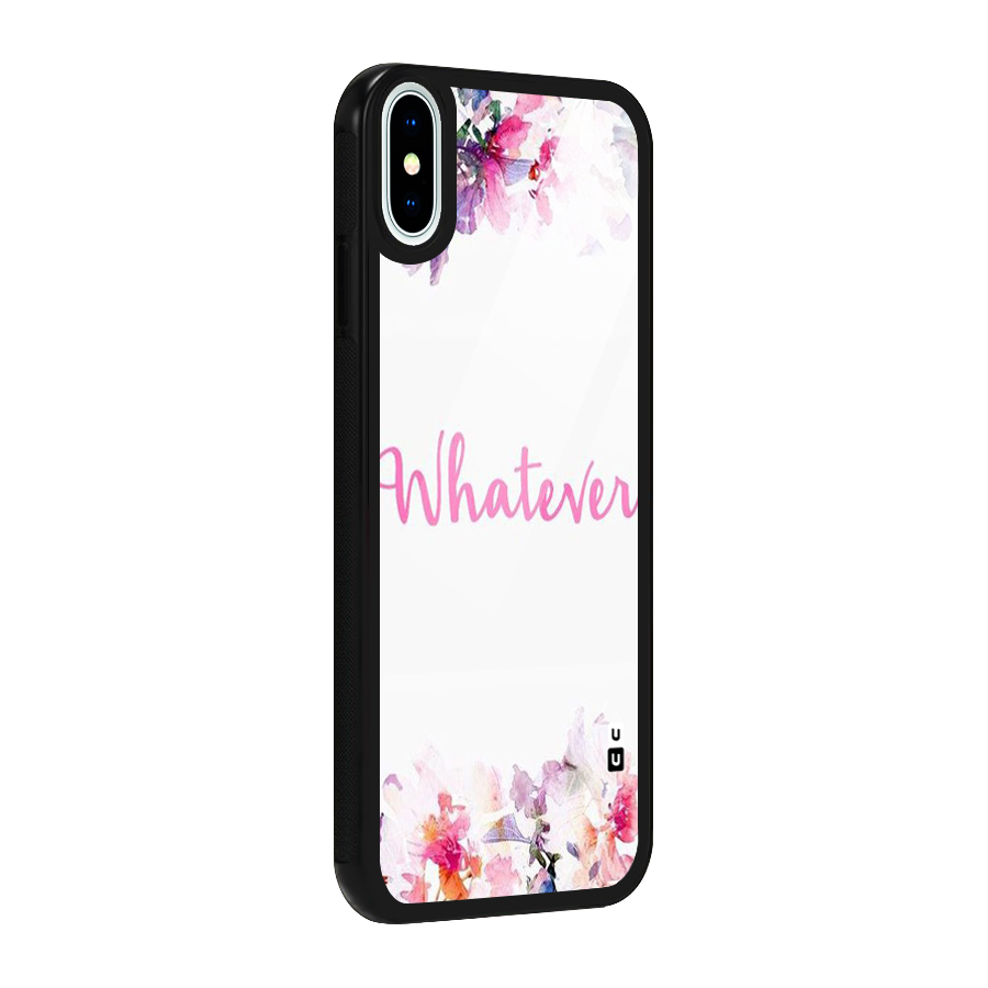 Flower Whatever Glass Back Case for iPhone X