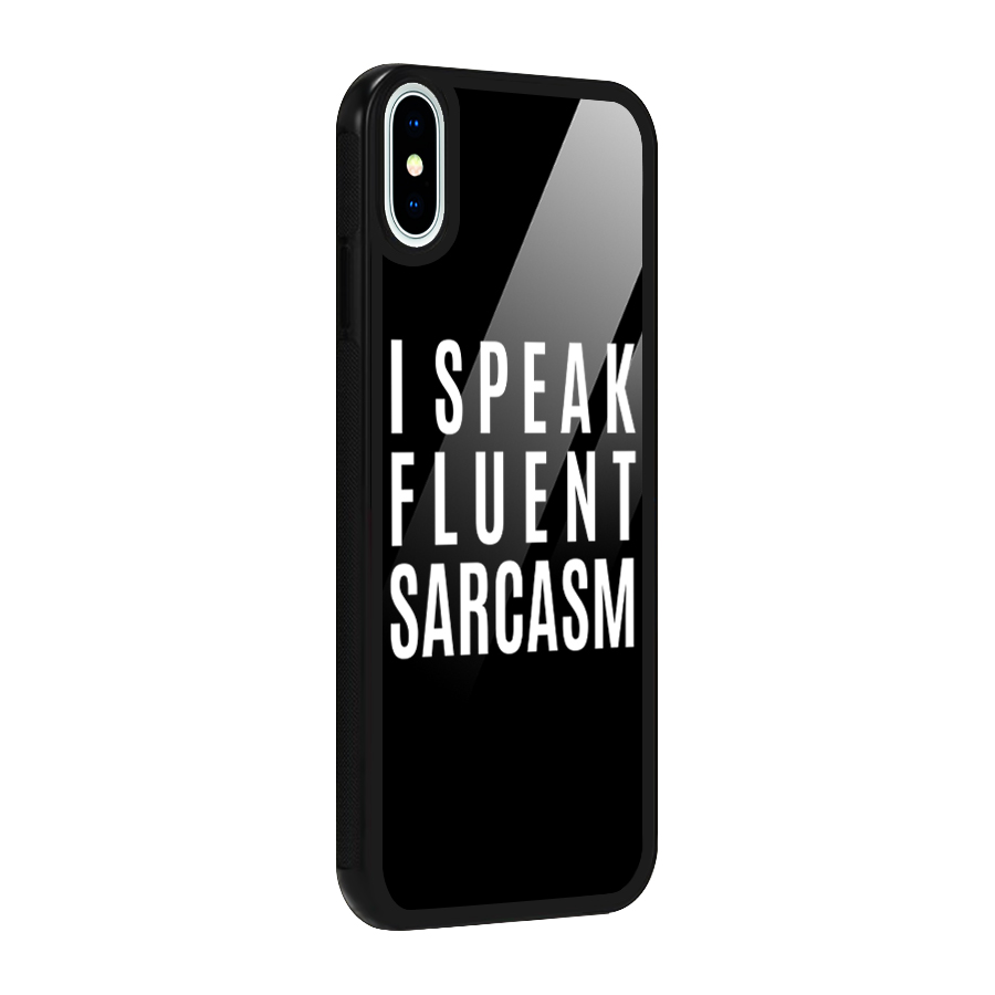Fluent Sarcasm Glass Back Case for iPhone X