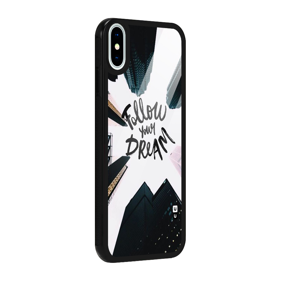 Follow Dream Glass Back Case for iPhone X