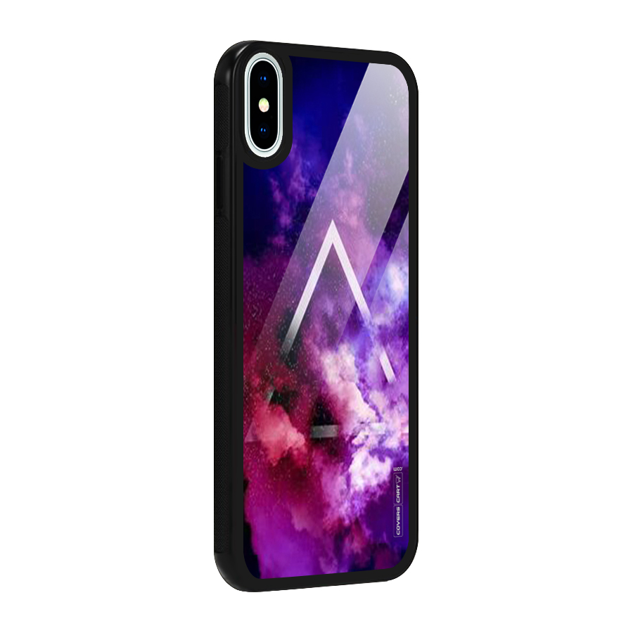 Galaxy Smoke Hues Glass Back Case for iPhone X