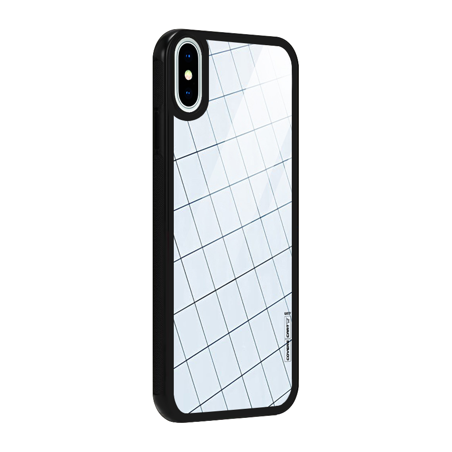 Glass Square Wall Glass Back Case for iPhone X