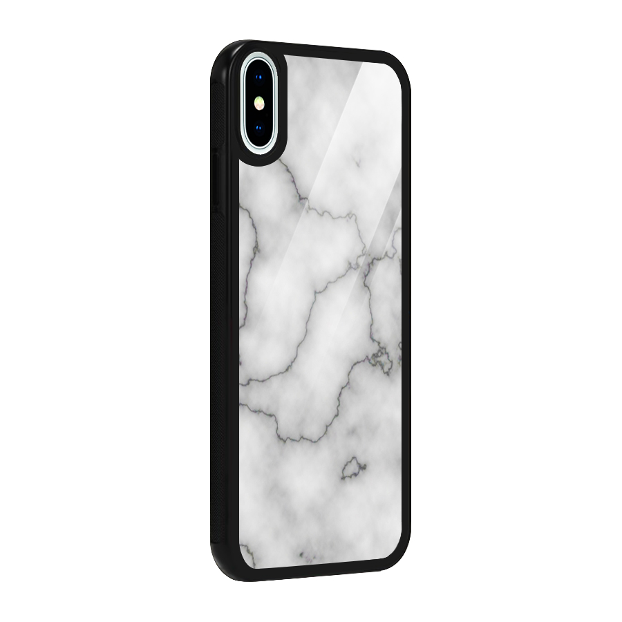 Grey Marble Glass Back Case for iPhone X