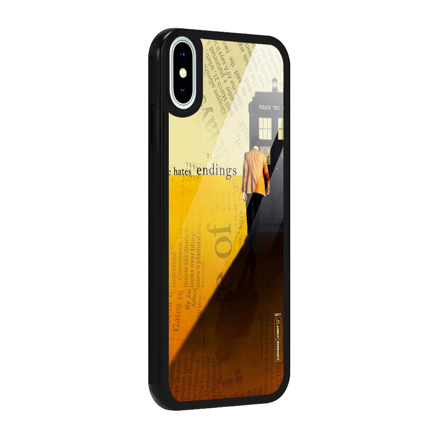 Hates Endings Glass Back Case for iPhone X