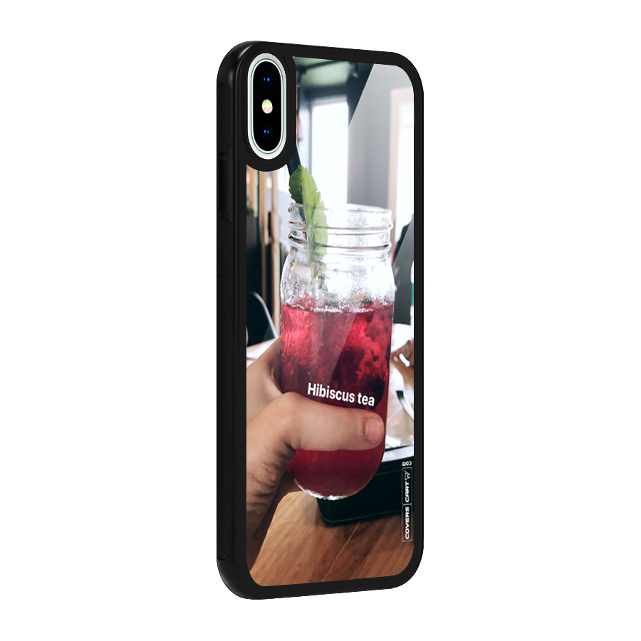 Hibiscus Tea Glass Back Case for iPhone X