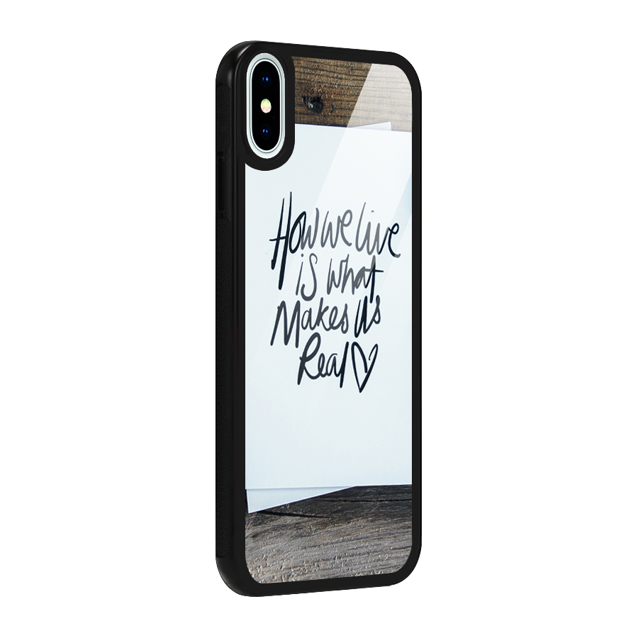 How We Live Glass Back Case for iPhone X