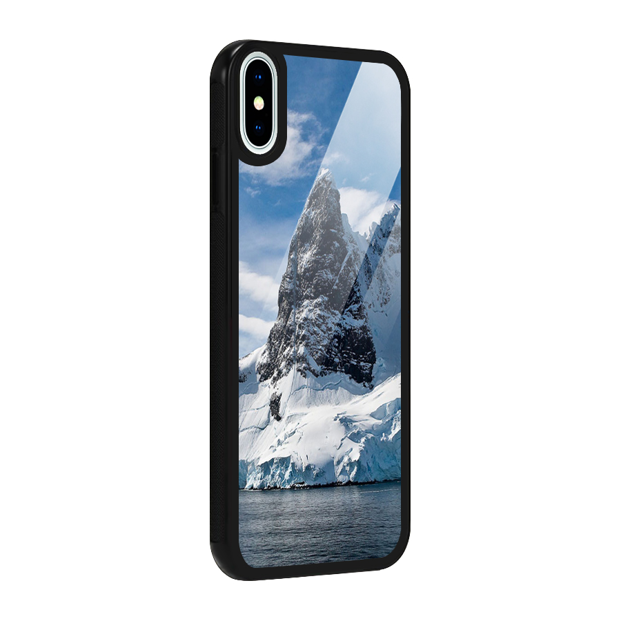 Ice Mountains Glass Back Case for iPhone X