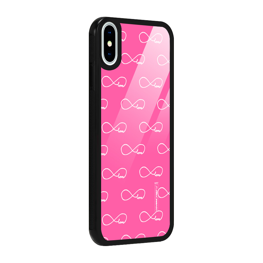 Infinity Love Glass Back Case for iPhone X
