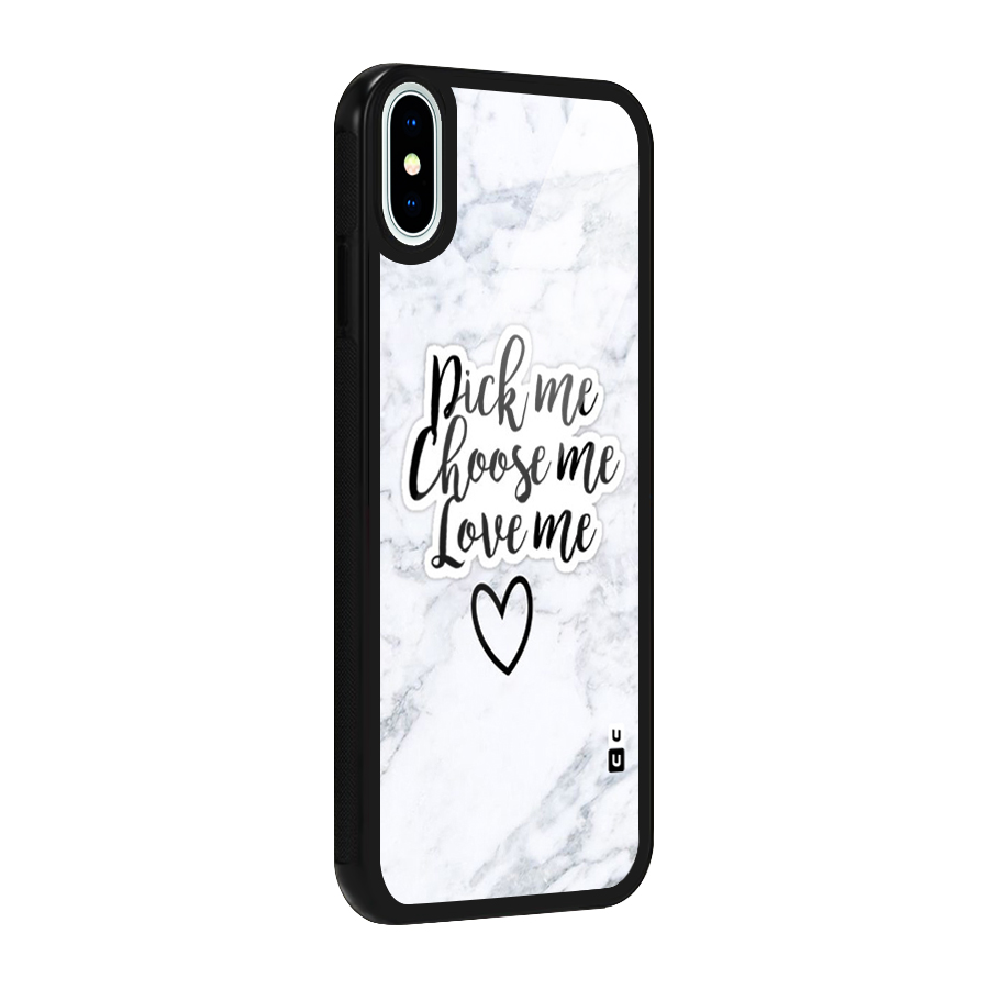 Just Me Glass Back Case for iPhone X