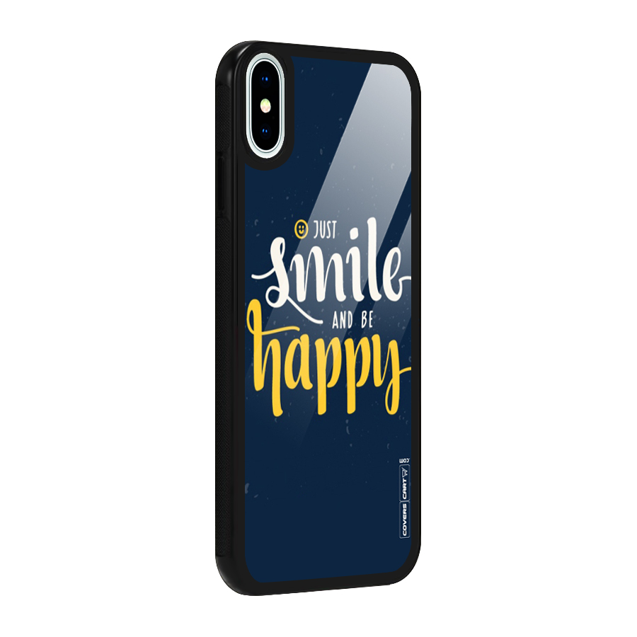 Just Smile Glass Back Case for iPhone X