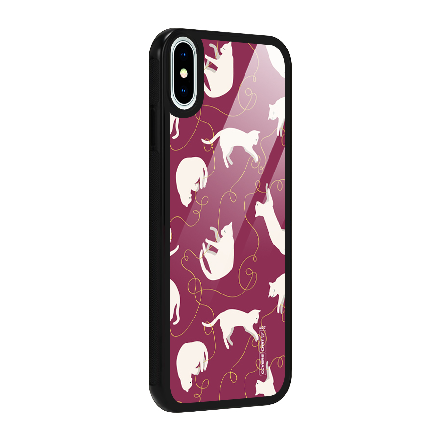 Lazy Kitty Glass Back Case for iPhone X