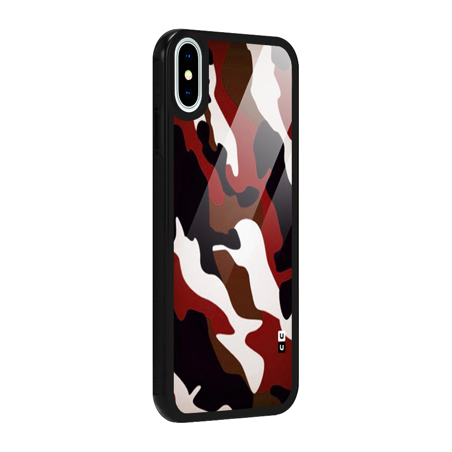 Leapord Pattern Glass Back Case for iPhone X