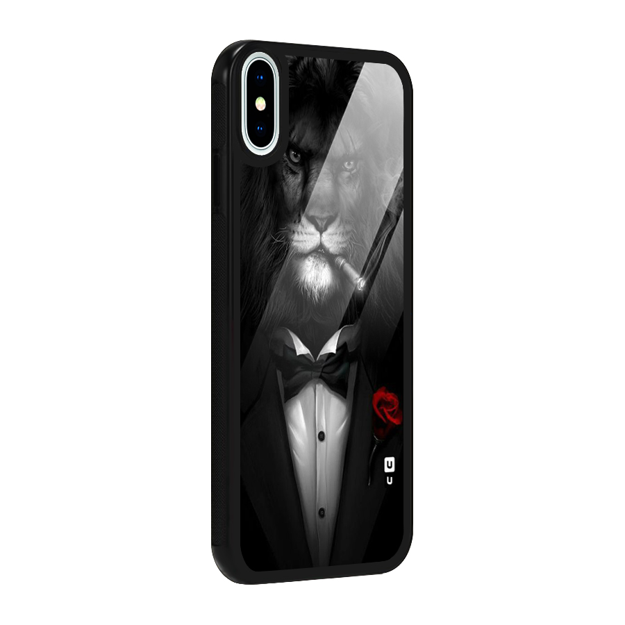 Lion Class Glass Back Case for iPhone X