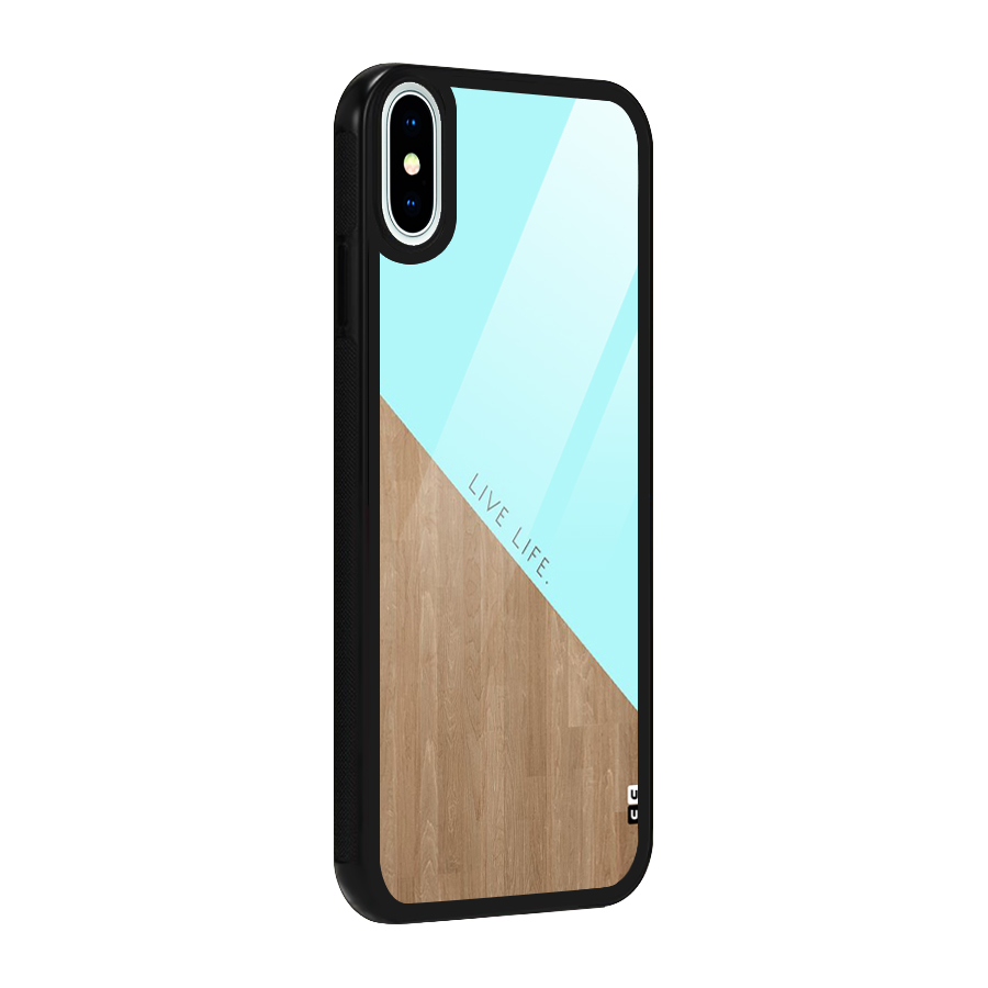 Live Life Glass Back Case for iPhone X
