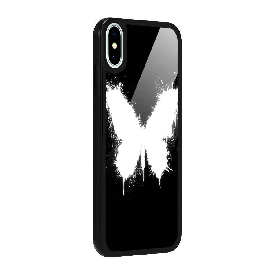 Magic Butterfly Glass Back Case for iPhone X