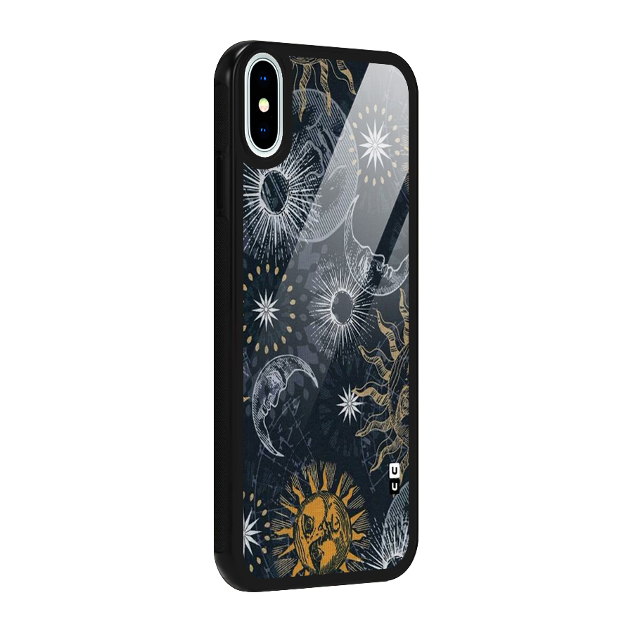 Moon And Sun Glass Back Case for iPhone X