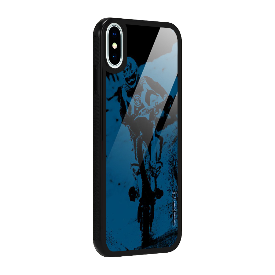 Moto Combat Glass Back Case for iPhone X