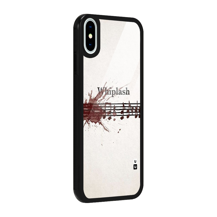 Music Notes Splash Glass Back Case for iPhone X