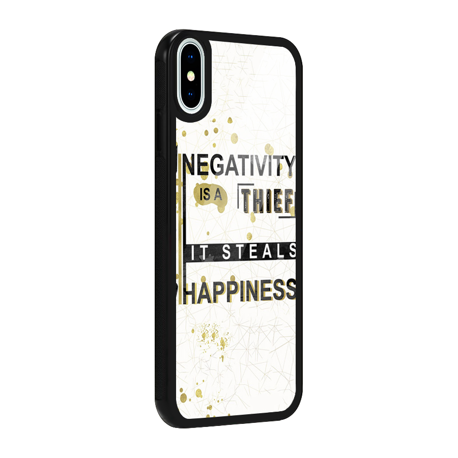 Negativity Thief Glass Back Case for iPhone X