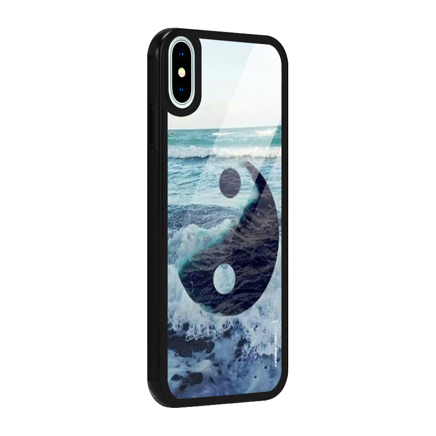 Oceanic Peace Design Glass Back Case for iPhone X