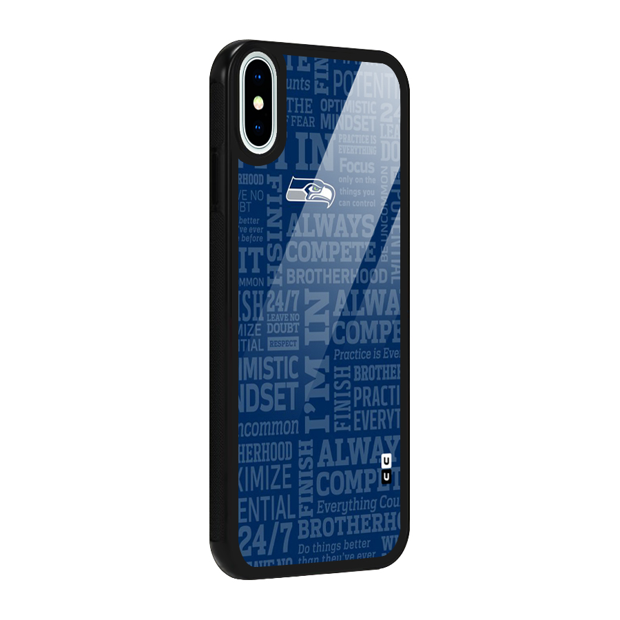Optimistic Blue Glass Back Case for iPhone X