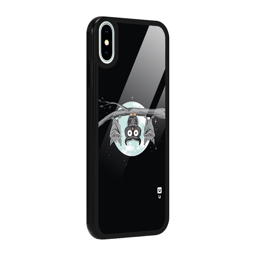 Owl Hanging Glass Back Case for iPhone X