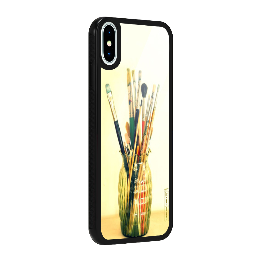 Paint Vass Glass Back Case for iPhone X