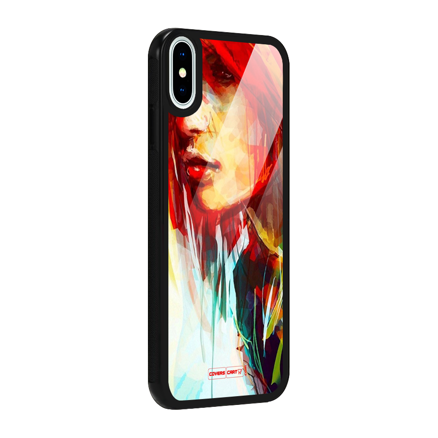Painted Girl Glass Back Case for iPhone X