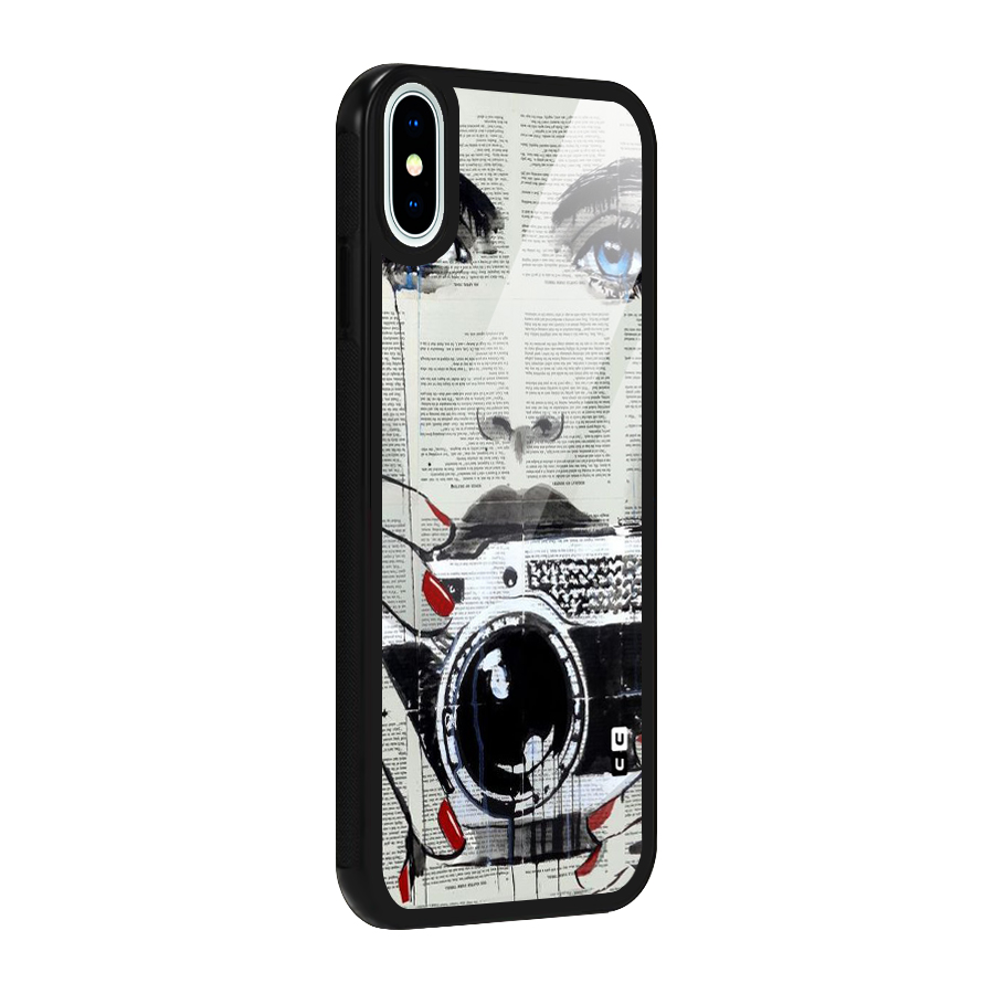 Paper Face Beauty Glass Back Case for iPhone X