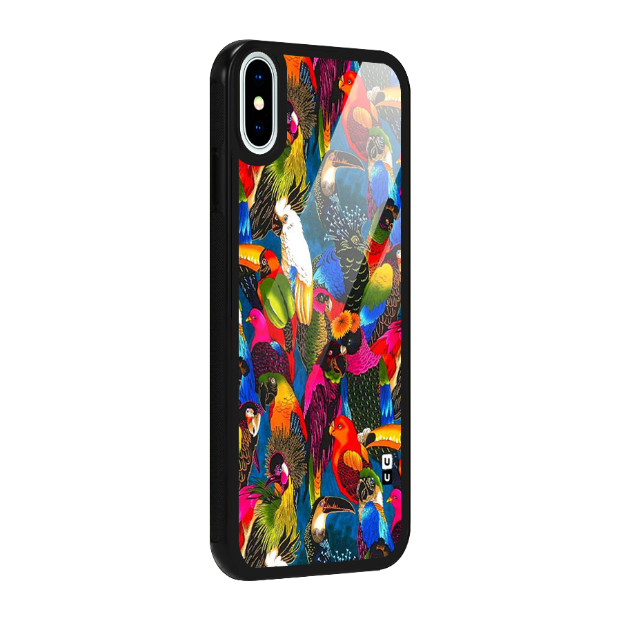 Parrot Art Glass Back Case for iPhone X