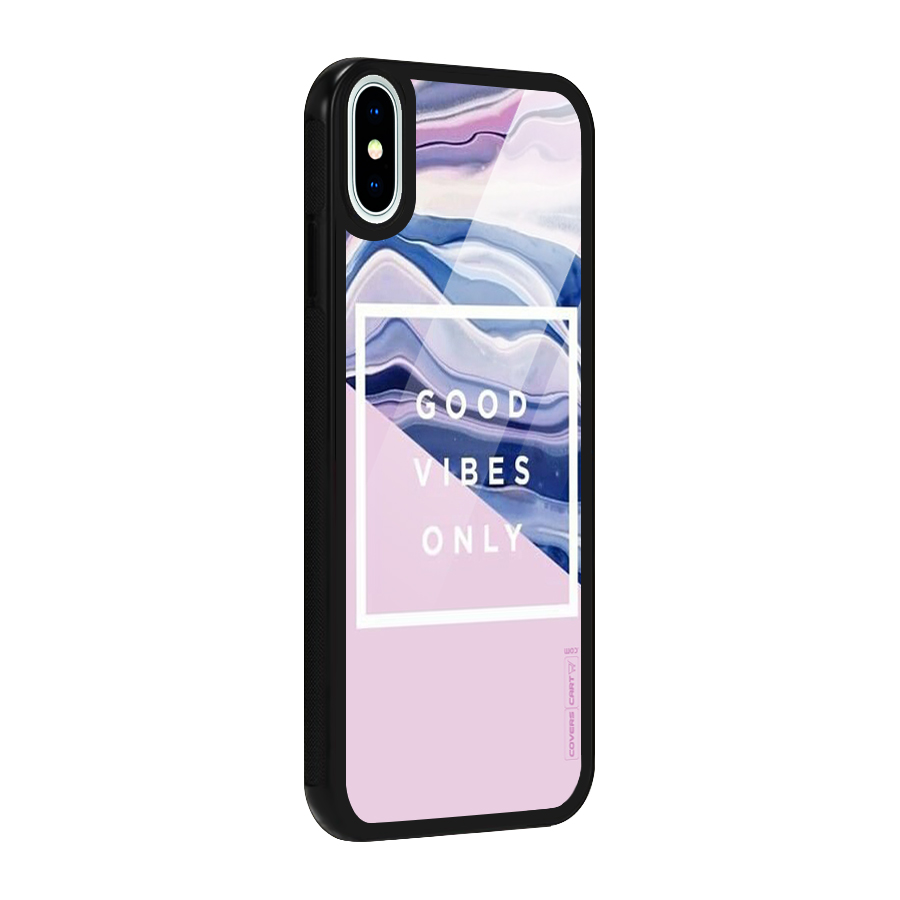 Pastel Color Vibes Glass Back Case for iPhone X