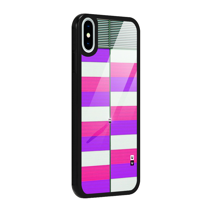 Patterns City Glass Back Case for iPhone X