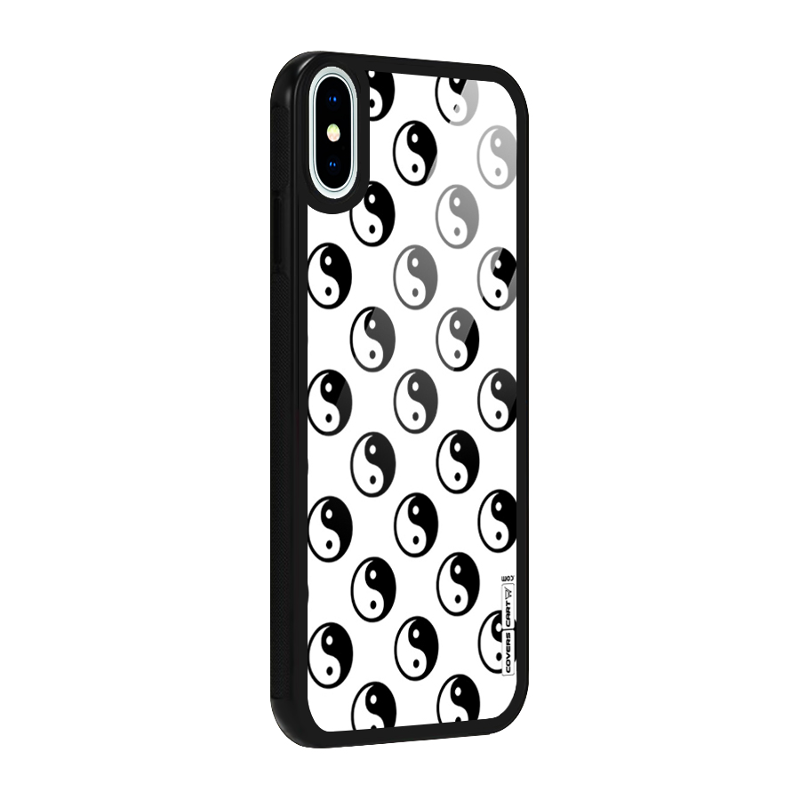 Peace Balls Glass Back Case for iPhone X