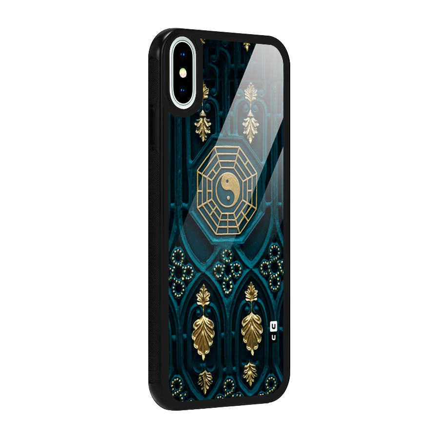 Peace Web Design Glass Back Case for iPhone X