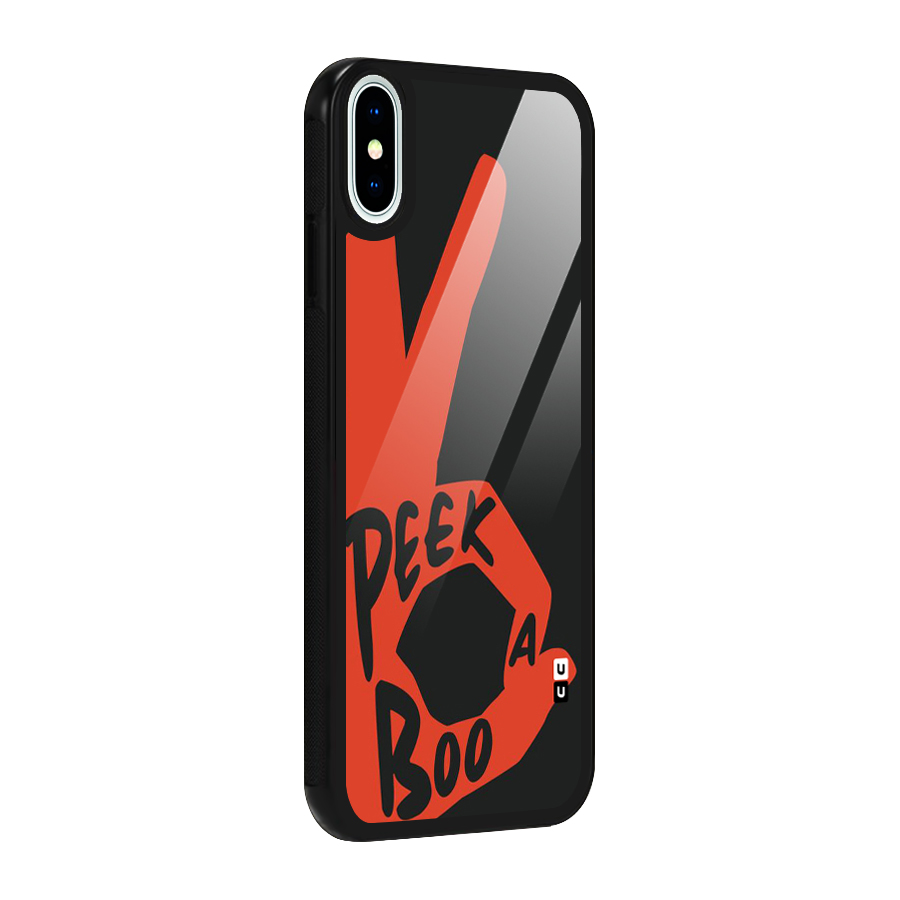 Peek-a-boo Glass Back Case for iPhone X