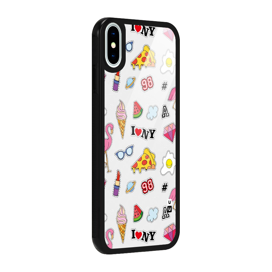 Personnel Quirk Glass Back Case for iPhone X