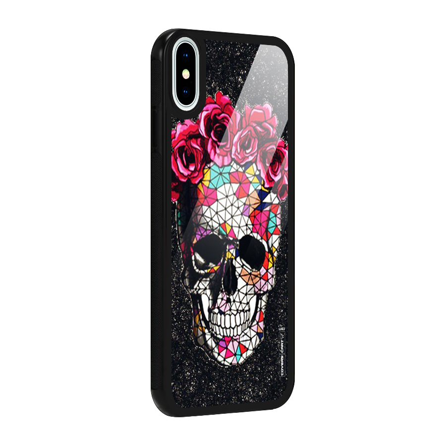 Pretty Dead Face Glass Back Case for iPhone X