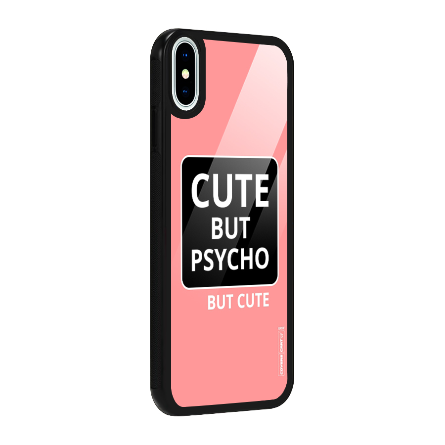 Psycho But Cute Glass Back Case for iPhone X