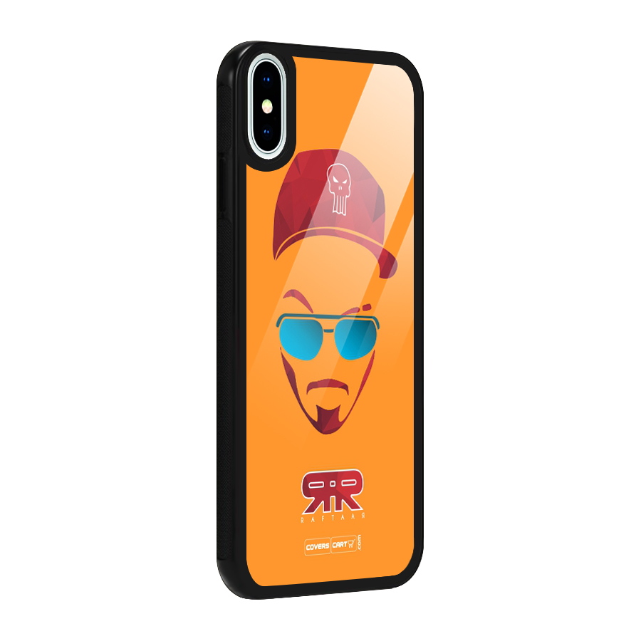 Raftaar Orange Glass Back Case for iPhone X