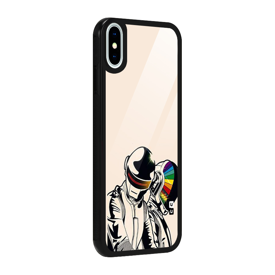 Rainbow Radio Glass Back Case for iPhone X