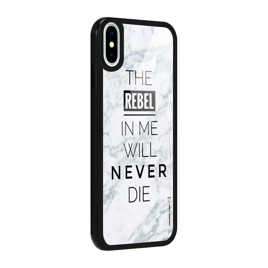 Rebel Will Not Die Glass Back Case for iPhone X