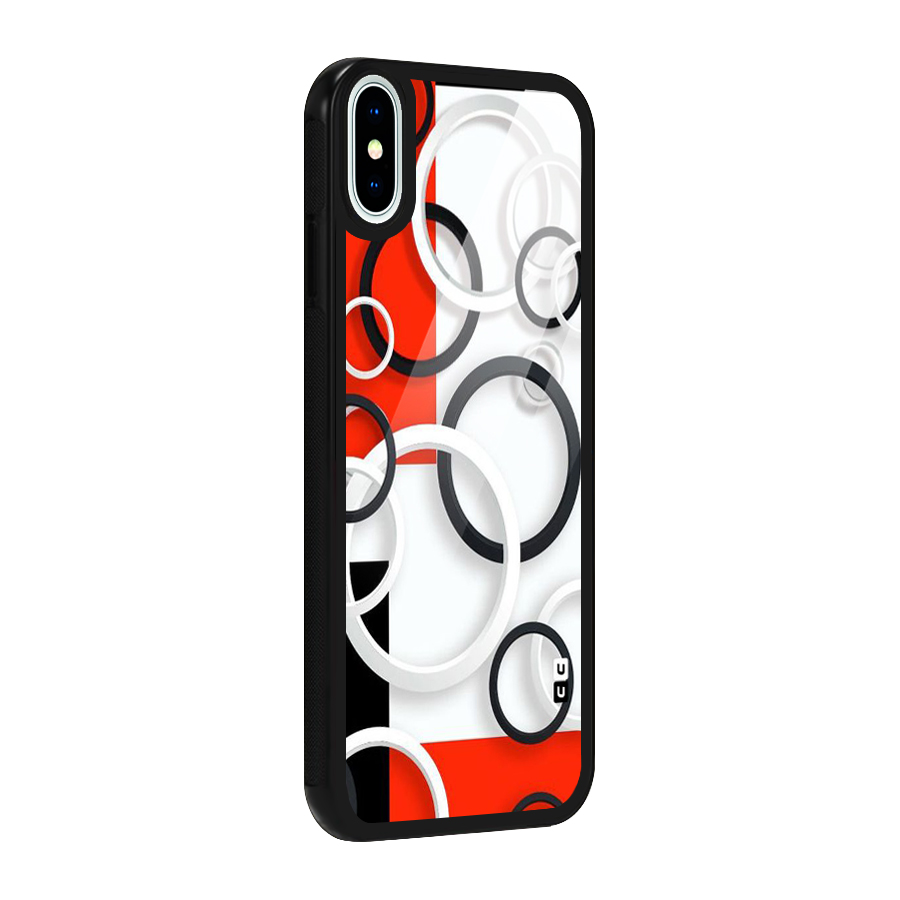 Rings Abstract Glass Back Case for iPhone X