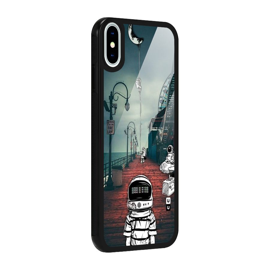 Robotic Design Glass Back Case for iPhone X