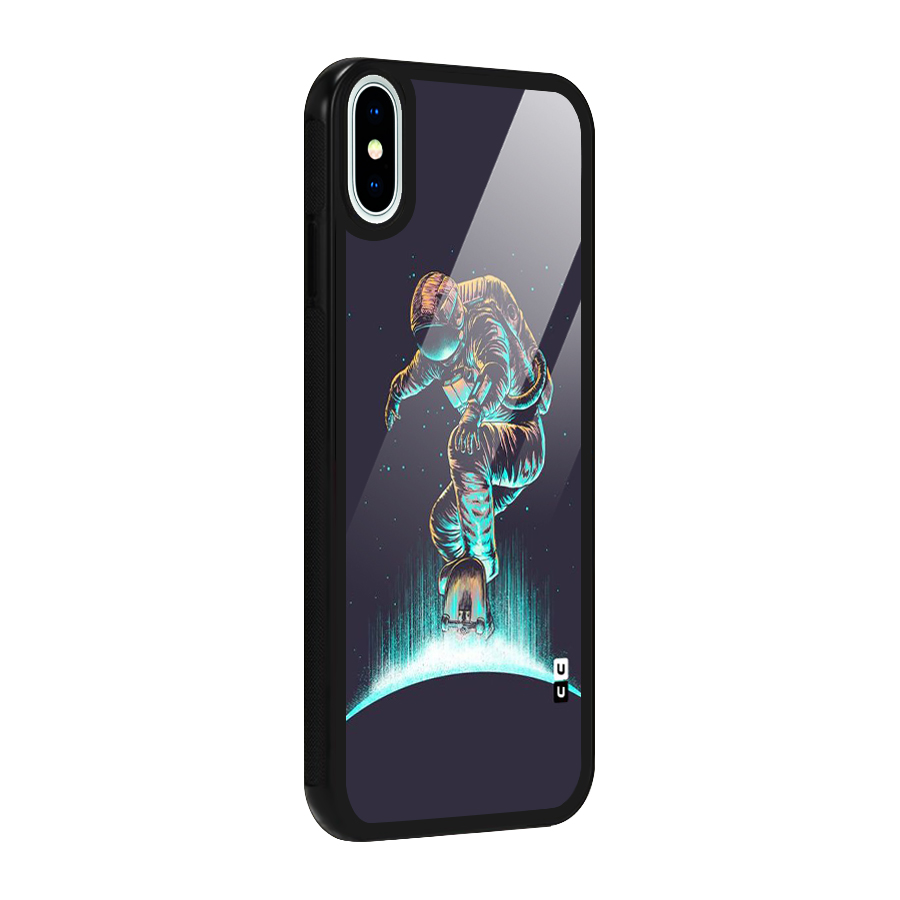 Rolling Spaceman Glass Back Case for iPhone X