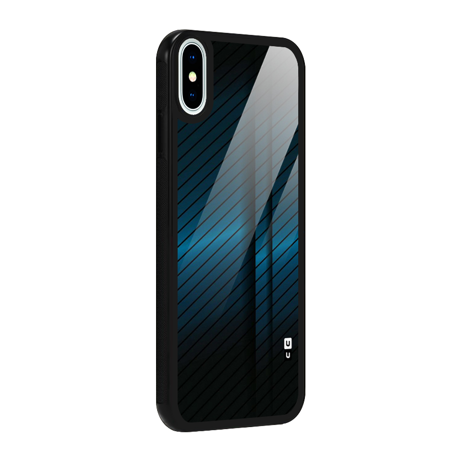Royal Shade Blue Glass Back Case for iPhone X
