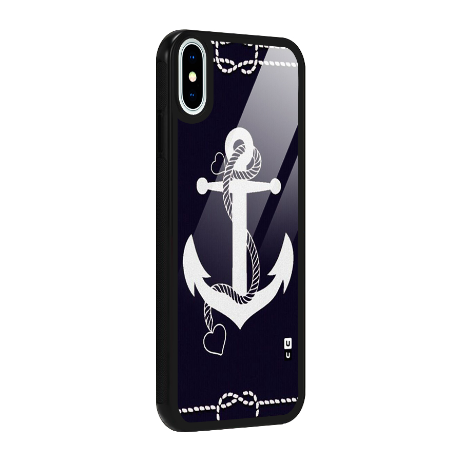 Sail Anchor Glass Back Case for iPhone X
