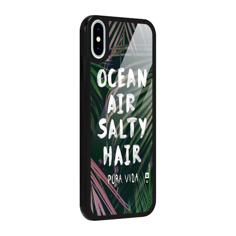 Salty Hair Glass Back Case for iPhone X