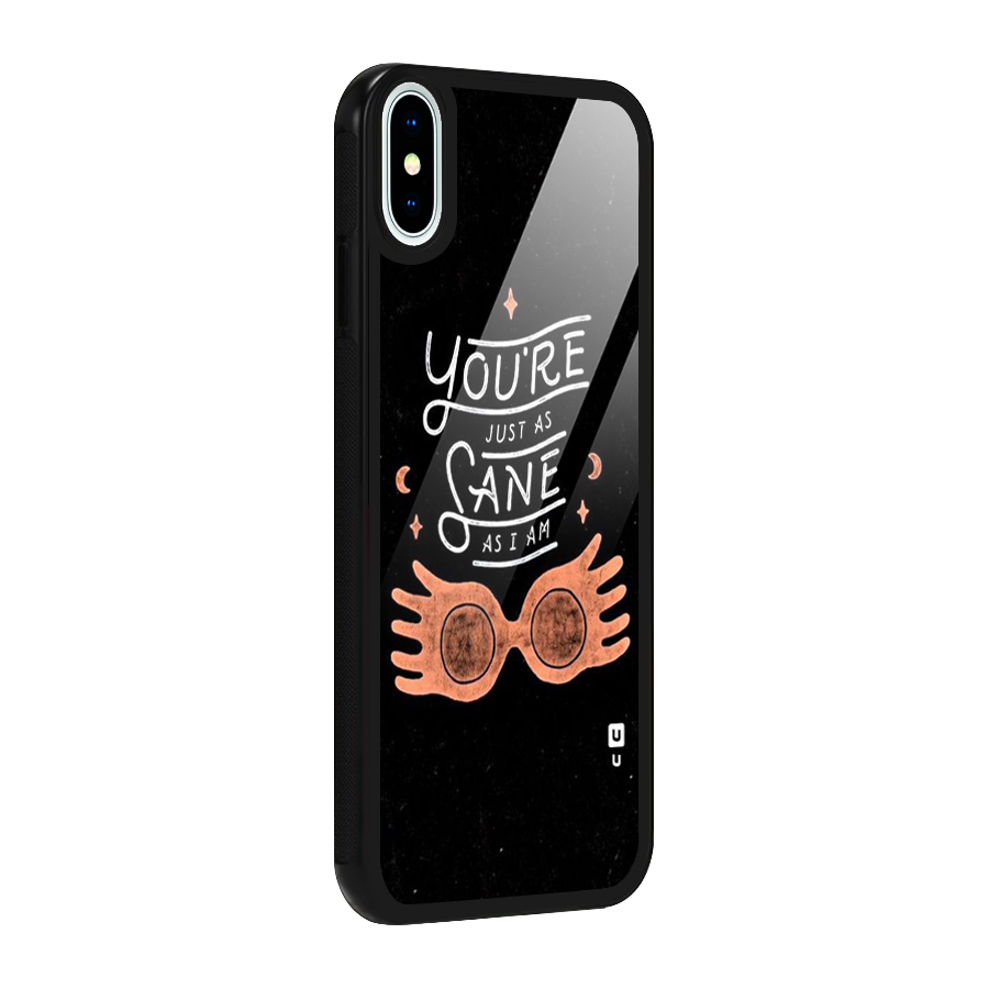 Sane As I Glass Back Case for iPhone X