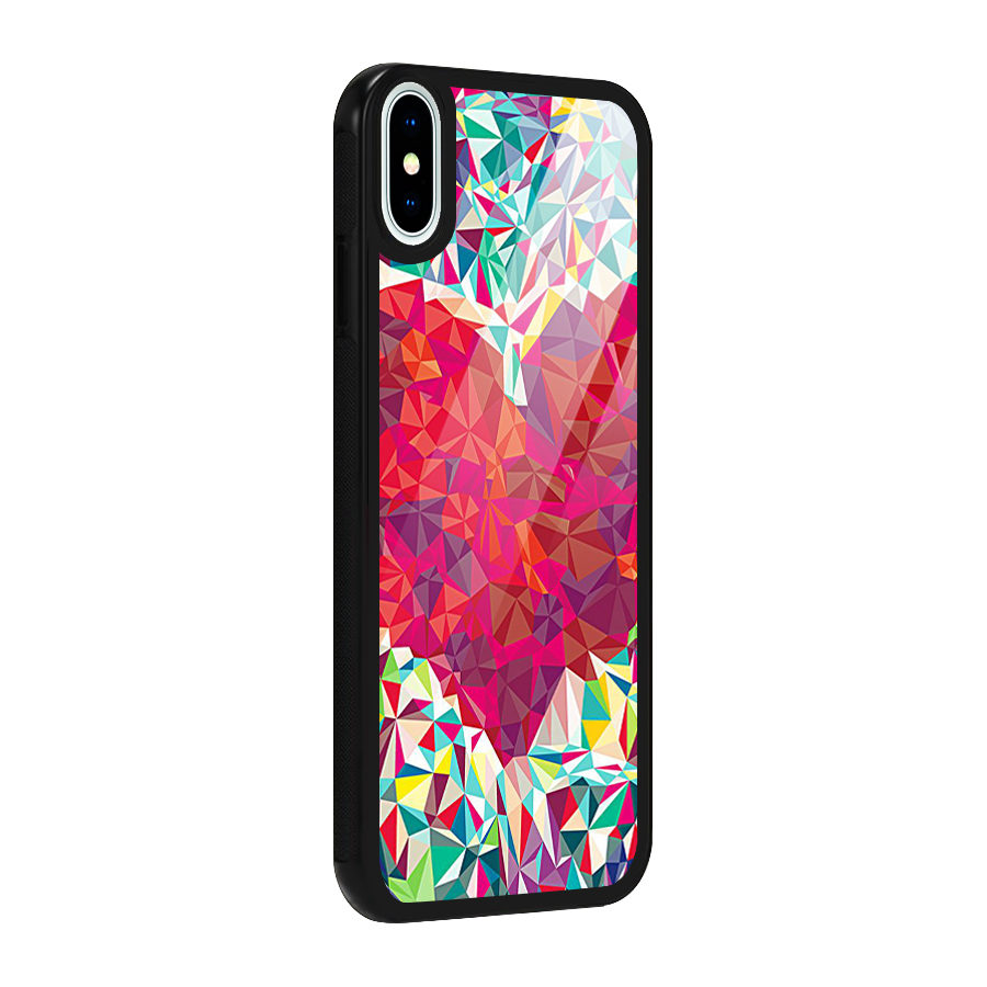 Scrumbled Heart Glass Back Case for iPhone X