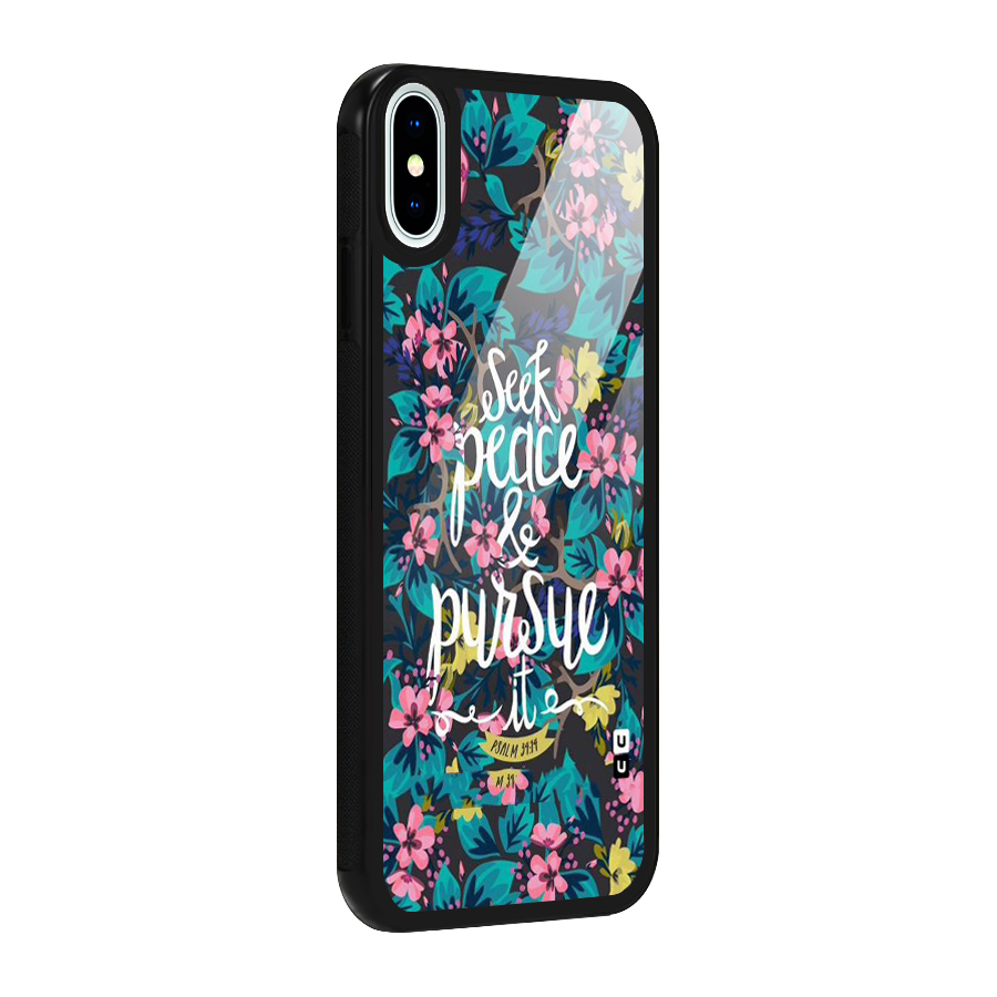 Seek Peace Glass Back Case for iPhone X